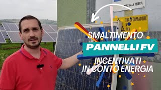 Smaltimento dei pannelli di impianti fotovoltaici incentivati in Conto Energia [upl. by Sandra746]