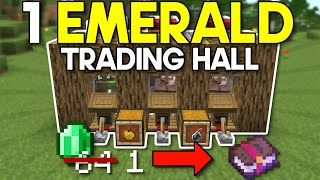 Easiest Villager Trading Hall Minecraft Bedrock 120 [upl. by Miriam643]