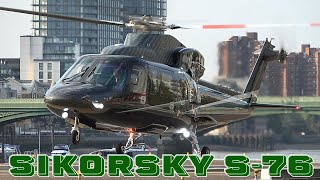 Sikorsky S76 helicopter landing engine start and takeoff at London Heliport GFXVA [upl. by Oninotna]