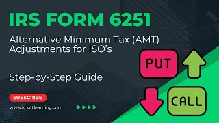 IRS Form 6251 Alternative Minimum Tax AMT for Incentive Stock Options ISO [upl. by Yrtsed979]