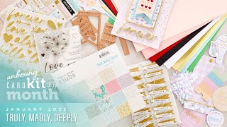 Unboxing  Spellbinders January 2022 Card Kit of the Month  Truly Madly Deeply [upl. by Au]