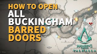 All Buckingham Barred Doors Assassins Creed Valhalla Locked Houses Keys [upl. by Rodavlas]