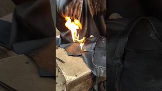 Making handmade leather shoes shoes handmade hardworking amazing ytshorts [upl. by Ailefo753]