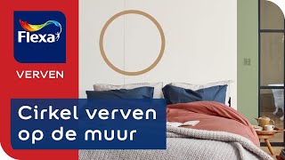 Muurdecoratie verven Een cirkel verven op de muur  Flexa verf [upl. by Jacqui]