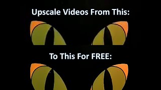 AI Video Upscaling for FREE [upl. by Annaerb]