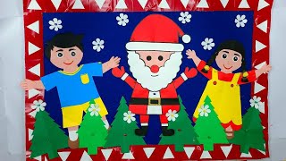 Christmas bulletin board ideas  Christmas Display Board  Christmas Board  Christmas decorations [upl. by Damek]