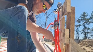 Installing Underground Mechanical  Running PEX heat tubing in our Concrete [upl. by Salem]