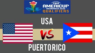 USA vs PUERTO RICO  FIBA AMERICUP 2025 QUALIFIERS  LIVE SCOREBOARD [upl. by Eiramnerual]