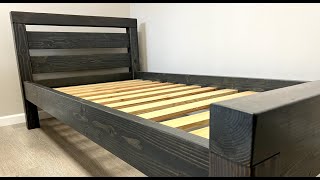 DIY Farmhouse Bed Frame For 100 [upl. by Henebry]