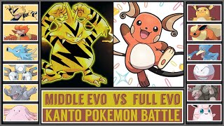 Original 151 Pokémon Battle MIDDLE EVO vs FULL EVO [upl. by Houghton]