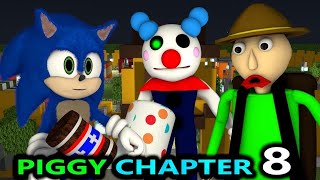 PIGGY VS BALDI amp SONIC chapter 8 roblox game horror [upl. by Enirhtak234]