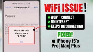 iOS 17 WiFi Not Working  No Internet Connection Fixed on iPhone 15 Pro MaxPlus [upl. by Ahcim]