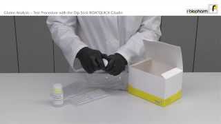 Gluten Analysis Test Procedure with the Dip Stick RIDA QUICK Gliadin  Video 4 [upl. by Ahsinna703]