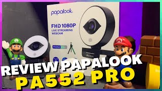 WEBCAM PAPALOOK PA552 PRO 1080p 60fps RING LIGHT REVIEW E UNBOXING [upl. by Nylear]