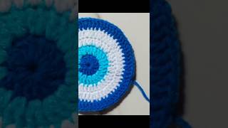 Evil eye coaster crochet coaster crochet smallbusinesscrochetprojects crochetpattern giftideas [upl. by Aliuqa]