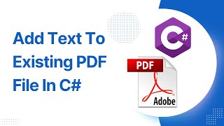 Add Text to Existing PDF File in C [upl. by Idarb427]