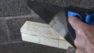 Basic Woodworking  using a hand saw [upl. by Kcire924]