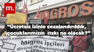 Migros depo işçileri Ümraniye ve Kadıköyde eylemdeydi [upl. by Azarcon]