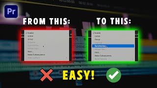 Synchronize Button Grayed Out EASY FIX  Premiere Pro 2024 [upl. by Aisauqal]