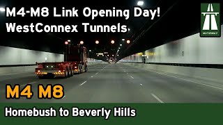 M4M8 Link Opening Day Driving the complete WestConnex tunnels in both directions 4K [upl. by Eerat]