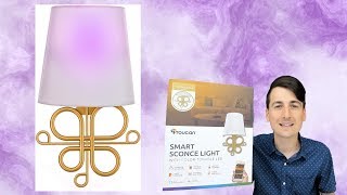 Smart LED Wall Sconce Setup  Toucan Wireless Battery Operated Smart Light Review [upl. by Magan342]