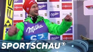 Skispringen Eisenbichler gewinnt die Qualifikation von GarmischPartenkirchen  Sportschau [upl. by Ennad]