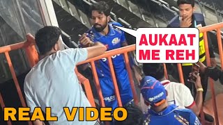 Huge Drama Hardik pandya Miss Behave with fans Who were Chanting chapri chapri During liva match [upl. by Imik]