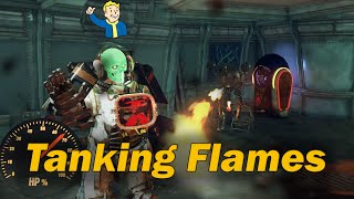 Tanking Flamethrower Robots Fallout 76 [upl. by Naelopan325]