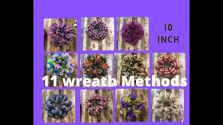 11 Different Methods wreath bases with 10 inch meshHard Working Mom Wreath Basics [upl. by Yregram]