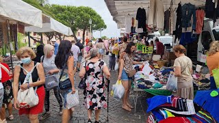 Tuesday Market In Desenzano Del Garda 4K [upl. by Aiyot]