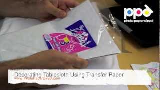 Decorating Tablecloth Using Transfer Paper [upl. by Tekcirc]