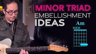 These minor triad embellishment ideas will change the way you play rhythm and lead guitar  EP459 [upl. by Soluk592]