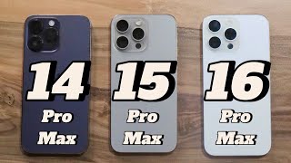 iPhone 14 Pro Max vs iPhone 15 Pro Max vs iPhone 16 Pro Max [upl. by Letsirc]