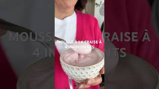 MOUSSE À LA FRAISE À 4 INGRÉDIENTS food dessert easyrecipe [upl. by Raimundo]