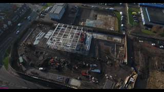 Lidl Killingworth Development Update  7th February 2017  4K Drone Footage [upl. by Ajroj242]