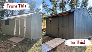 Complete Shed Renovation DIY Transformation of an Old Shed  Builds by Maz [upl. by Guibert201]