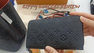 LOUIS VUITTON Zippy Wallet Review 2023  Monogram Empreinte leather Wallet Unboxing [upl. by Clemens68]