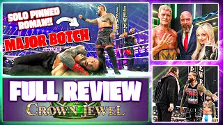 Solo Sikoa PINS ROMAN REIGNS GOLDBERG RETURNING Bronson Reed is BURIED  WWE Crown Jewel Review [upl. by Eikcuhc137]