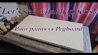 Pegboard Dutch Pour Lets just see what happens fluidart acrylicpainting dutchpour pegboard [upl. by Yerg]