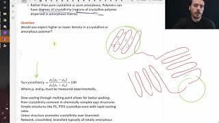 Polymer crystallinity [upl. by Karisa]