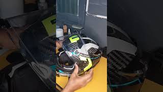 How to change helmet visor FF327 LS2 carbon CHALLENGER visor replacement shortvideo [upl. by Ponton139]