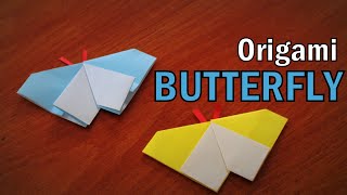 Origami  How to make an easy BUTTERFLY origami craft butterfly [upl. by Stilwell]