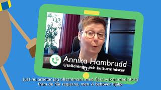 Rådde Rådjur pratar med utbildningsoch kulturminister Annika Hambrudd [upl. by Emerald689]