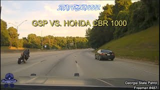 Honda CBR Taunts The Georgia State Patrol  Takes Troopers On A Long High Speed Chase [upl. by Nelo]