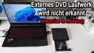 Windows 11 erkennt externes DVD Laufwerk nicht  Ursache amp Lösung [upl. by Pagas]