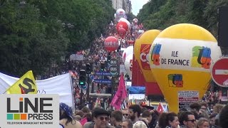 Manifestation anti Loi Travail Dernière avant lété  Paris  France 05 juillet 2016 [upl. by Lourie549]