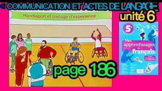 Handisport et partage dexpérienceCommunication et actes de langage5aepMes apprentissages en fran [upl. by Allerim762]