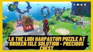 Genshin Impact 16  Ludi Harpastum Puzzle at Broken Isle Solution  Precious Chest  Free Primos [upl. by Redmund]