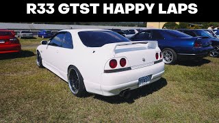 400hp R33 GTST DOING SOME PULLS ON TRACK [upl. by Beauchamp737]