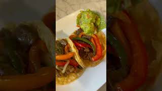 Tacos de fajitas con guacamole 🤤 rápido  fácil y delicioso 🤤 [upl. by Clemens]